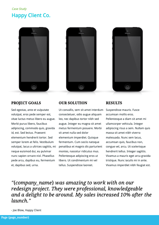 Wordpress Development Proposal Template
